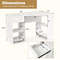 48 Inches L-Shaped Corner Executive Computer Desk with Drawer, Space-Saving Office & Gaming Desk with Storage Shelves