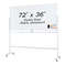 Rolling Double-Sided Magnetic Whiteboard on Wheels, Mobile Stand with Aluminum Alloy Frame & Locking Casters