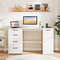 53 Inches Computer Desk with Power Outlets & 4 Storage Drawers, Spacious Workstation with Built-in Charging Station