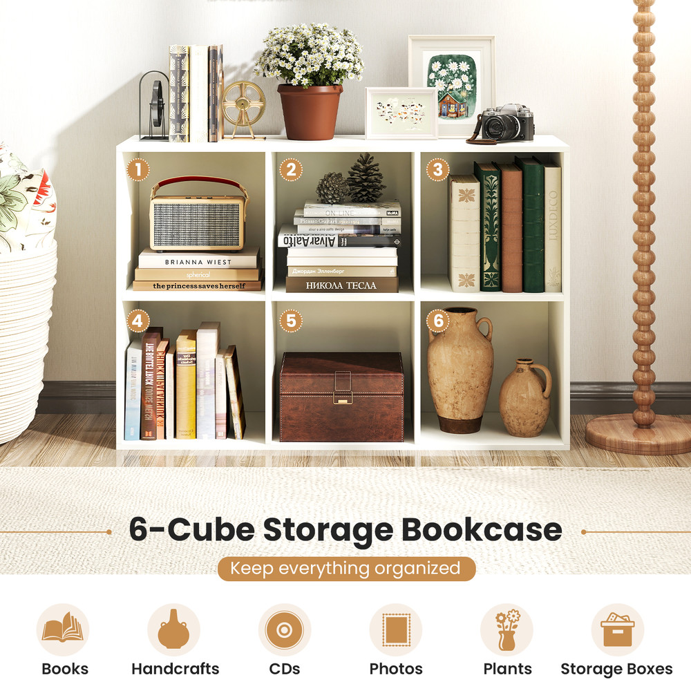 Modern Cube Bookcase With AntiTipping Kits For Bedroom Living Room Versatile Storage Shelf Organiz 4