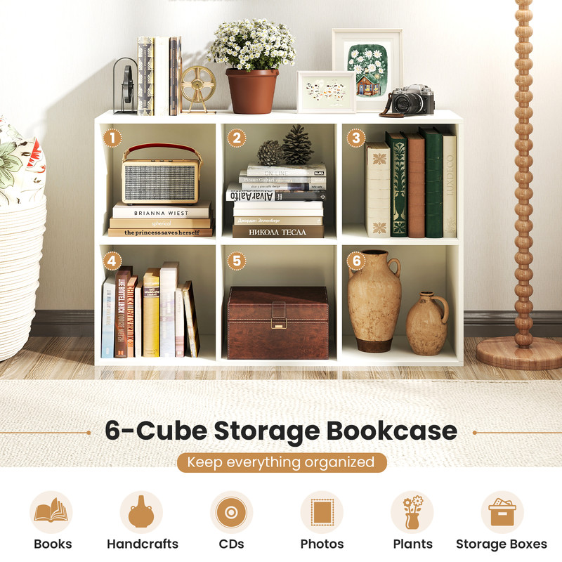 Modern Cube Bookcase With AntiTipping Kits For Bedroom Living Room Versatile Storage Shelf Organiz 4