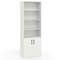 Modern Bookcase 6Tier With Adjustable Shelve 2Door Cabinet  AntiTip Safety Tall Storage Bookshelf F 5
