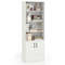 Modern Bookcase 6Tier With Adjustable Shelve 2Door Cabinet  AntiTip Safety Tall Storage Bookshelf F 6