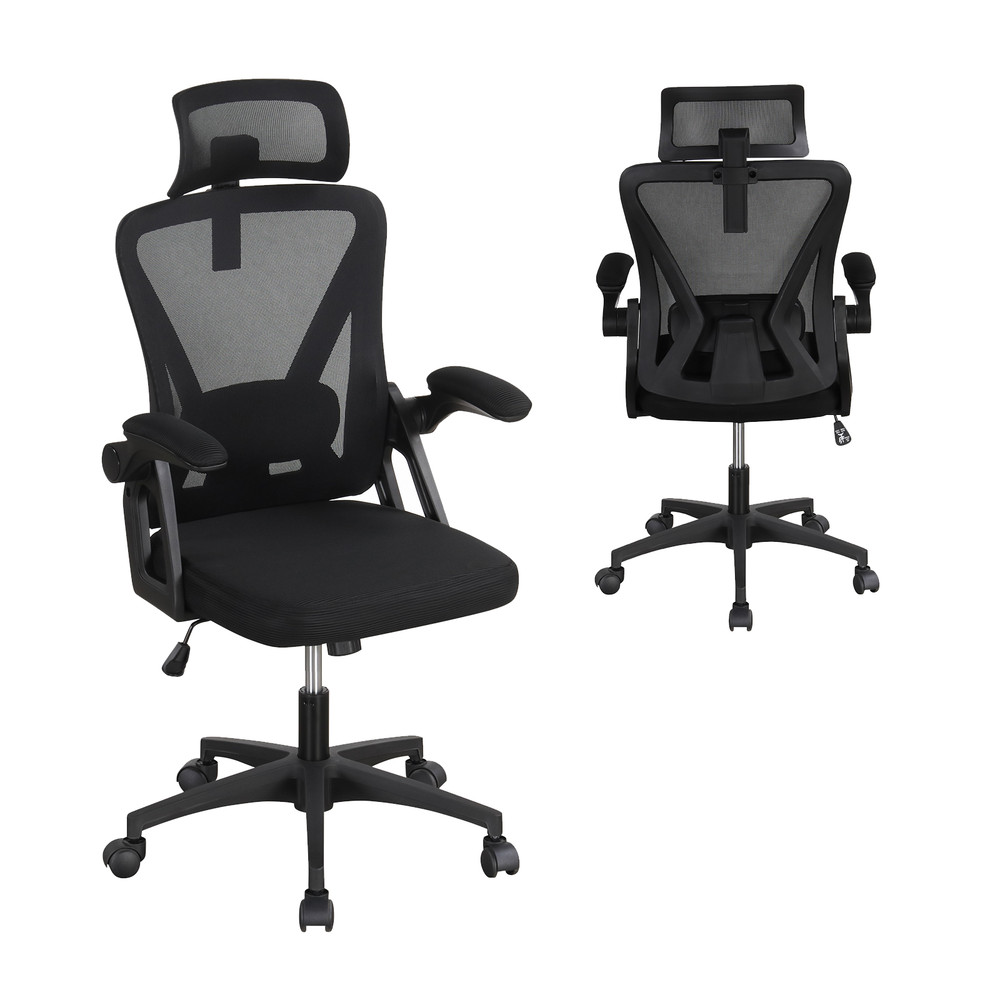 Ergonomic Mesh Office Chair With Adjustable Lumbar Support Flipup Armrests 2D Headrest And High Lbs 5