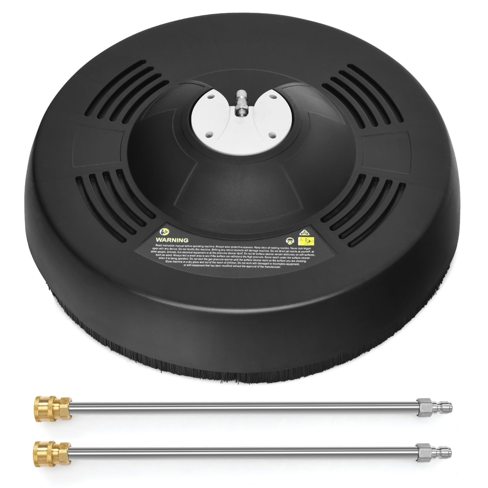 Pressure Washer Surface Cleaner With 2 Rotating Spray Nozzles QuickConnect Extension Wands HeavyDut 4