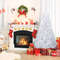 White Christmas Tree With Solid Metal Legs Full PVC Hinged Pine Tree Easy Assembly EcoFriendly Arti 0