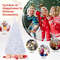 White Christmas Tree With Solid Metal Legs Full PVC Hinged Pine Tree Easy Assembly EcoFriendly Arti 2