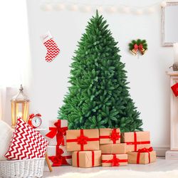 6 foot artificial christmas tree, ultra-full 1250 branch tips for realistic display
