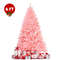 6 Feet Pink Artificial Hinged Spruce Christmas Tree with Metal Stand, Full-Body PVC Holiday Tree for Home, Wedding