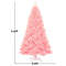 7.5 Feet Hinged Artificial Christmas Tree Full Fir Tree Pink Holiday Decor Indoor Outdoor Xmas Tree with Metal Stand