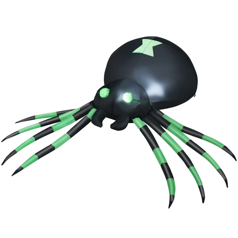 6FT Halloween Inflatable Blow Up Spider with Lights, Scary Giant Spider Yard Decoration for Outdoor Indoor Halloween