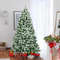 6 Feet Snow Flocked Artificial Christmas Tree Hinged With 928 Tips Realistic Winter Wonderland Deco 2