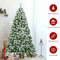 6 Feet Snow Flocked Artificial Christmas Tree Hinged With 928 Tips Realistic Winter Wonderland Deco 1