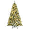 Pre-Lit Snow Flocked Christmas Tree (6/7/8 Feet), Sturdy Metal Stand Included