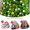 6.5FT Unlit Artificial Christmas Tree with Metal Stand, Flocked Green Hinged Tree for Holiday Home or Office Decoration