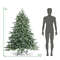 6 Feet Artificial Christmas Spruce Hinged Tree Unlit with Metal Stand, Full Lush Tips for Indoor Holiday Decoration