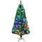 7FT Artificial Christmas Tree with Multi-Colored Fiber Optic Lights, Pre-Lit Spruce Tree for Indoor Holiday, Home Decor