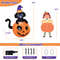 5FT Lighted Inflatable Halloween Pumpkin with Witch Black Cat, Outdoor Yard Lawn Decor with Built-in Blower & LED Light