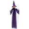6FT Hanging Halloween Decoration with Pre-Recorded Phrases, Animated Witch with Motion Sensor, Glowing Eyes, and Creepy