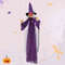 6FT Hanging Halloween Decoration with Pre-Recorded Phrases, Animated Witch with Motion Sensor, Glowing Eyes, and Creepy