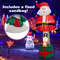 8 Feet Inflatable Santa Claus and Reindeer, Giant LED Christmas Yard Decoration with Lights
