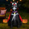 4.7 Feet Halloween Inflatable Vampire Cat with Red Cloak, Spooky LED Light-Up Decoration