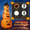 8 Feet Inflatable Halloween Pumpkins Stack with Built-in LED Lights, Giant Outdoor Decoration
