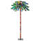 6 Feet Pre-Lit Artificial Tropical Christmas Palm Tree with 210 Multi-Color LED Lights, Festive Holiday Decor
