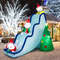Giant Inflatable Polar Bear Slide Scene Decoration With LED Lights Outdoor Christmas Inflatable 1
