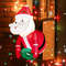 Lighted Inflatable Santa Claus Broke Out From Window Christmas LED Window Decoration With Suction C 0