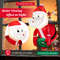 Lighted Inflatable Santa Claus Broke Out From Window Christmas LED Window Decoration With Suction C 2