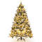 Flocked Christmas Tree With Warm White LED Lights And Mixed Branch Tips Realistic PreLit Xmas Tree 5