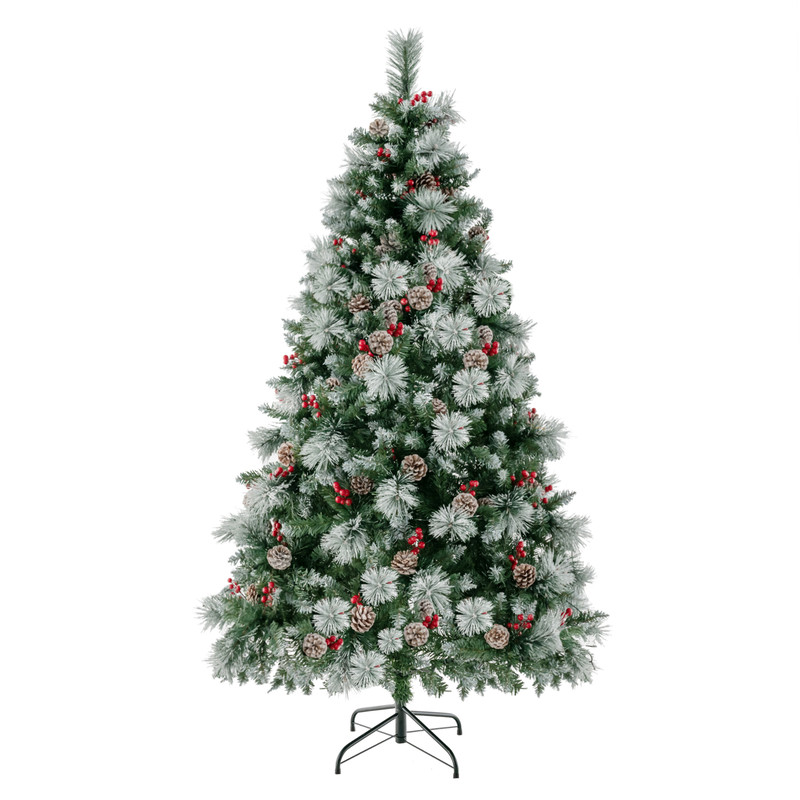 Pre-Lit Artificial Christmas Tree with Warm White and Multicolor LED Lights, Durable, Easy Setup Holiday Decor