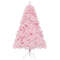 Hinged Flocked Pink Christmas Tree With Multicolor LED Lights PreLit Artificial Xmas Tree For Livin 5