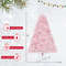 Hinged Flocked Pink Christmas Tree With Multicolor LED Lights PreLit Artificial Xmas Tree For Livin 7