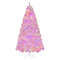 Flocked Artificial Christmas Tree with LED Lights and Branches, Lush Pink Tips & Multi-Mode Lighting for Home Decor