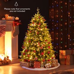 hinged artificial xmas tree with 11 lighting modes & remote control
