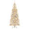 6/7 Ft Pre-Lit Artificial Silver Tinsel Christmas Tree with 790 Branch Tips & 300 LED Lights