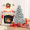 6/7/8 Ft Pre-Lit Artificial Christmas Tree with 300,400,500 Warm White LED Lights