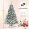 6/7/8 Ft Pre-Lit Artificial Christmas Tree with 300,400,500 Warm White LED Lights