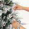 7 Feet Flocked Christmas Tree with Realistic Pine Needles | Premium Holiday Decor