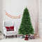 6/7/8 Feet Hinged Christmas Tree with PVC Branch Tips & Warm White LED Lights