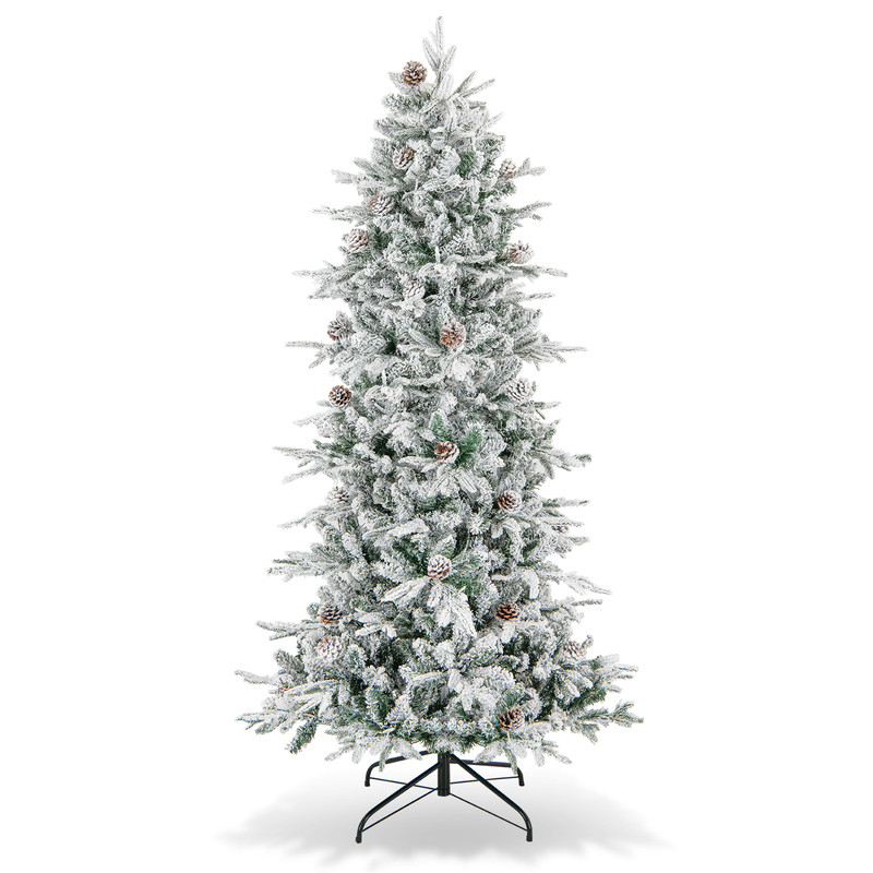 6.5/7.5 Feet Pre-Lit Artificial Christmas Tree, Premium Holiday Decor