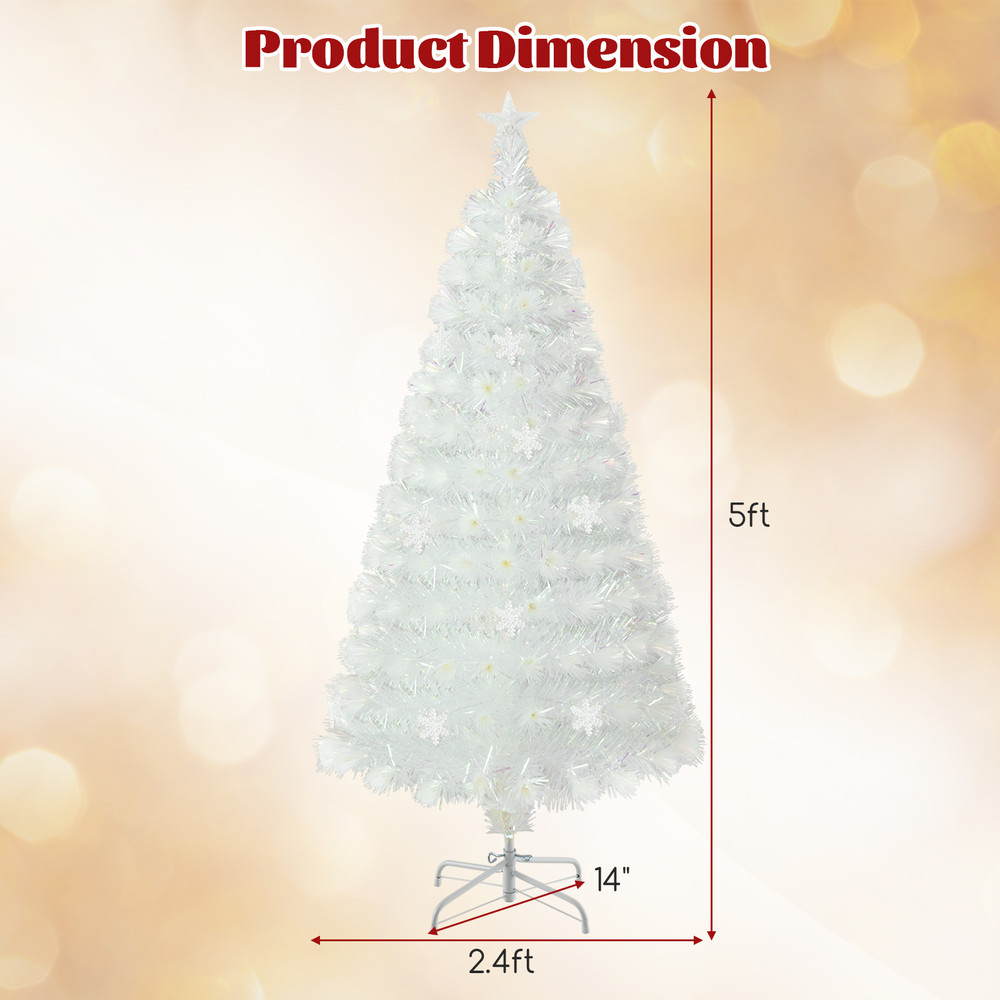 Iridescent PreLit Fiber Optic Christmas Tree 567 Feet Artificial Holiday Tree 4