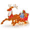 Lighted 2D Christmas Reindeer and Sleigh Decoration with LED Lights for Lawn, Front Door, Yard, Holiday Display, Home