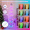 7 Feet Outdoor Spiral Christmas Tree for Party, Xmas, New Year Decoration with 341 LED Lights, Holiday Yard Display