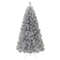 PreLit Artificial Christmas Tree With Warm LED Lights Silver Tinsel Xmas Tree For Home Party Holid 5
