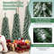 Artificial Christmas Tree Set With Realistic Snow PreLit Pencil Trees With Warm LED Lights Metal B 2