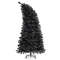 6FT Artificial Christmas Tree with Bendable Top & Warm White Lights, Black PVC Halloween Xmas Tree for Indoor Holida