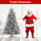 7Ft Flocked Christmas Tree with 8 Lighting Modes, Multi-Color LED Lights, Snow-Flocked Branches & Metal Stand